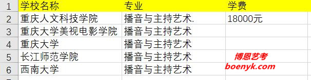 重慶市開設(shè)播音主持專業(yè)院校大全