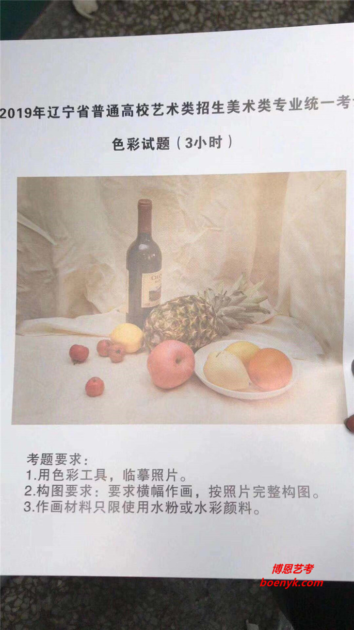 2019年遼寧美術統(tǒng)考/聯(lián)考色彩考題