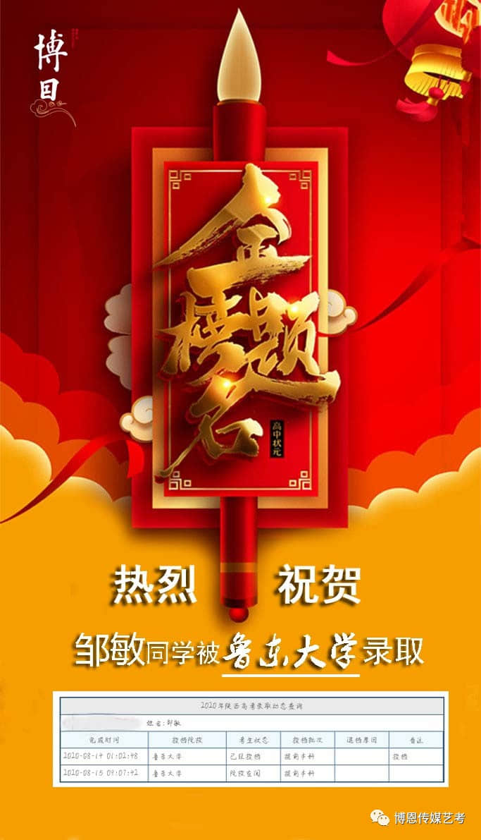 春華秋實(shí)，博恩藝考傳媒專業(yè)喜報(bào)連連！