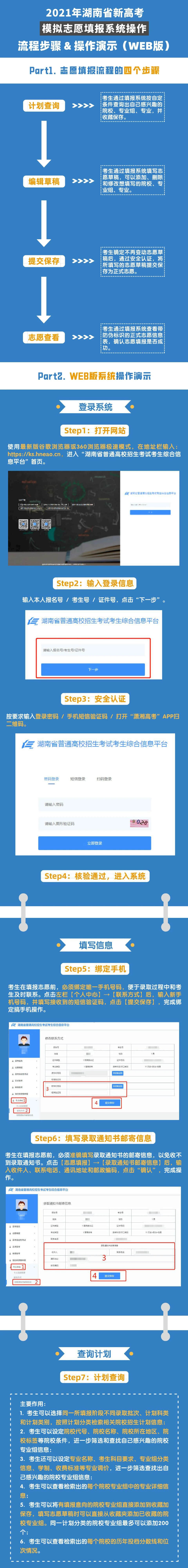 2021年湖南省新高考志愿填報系統(tǒng)WEB版操作指南1