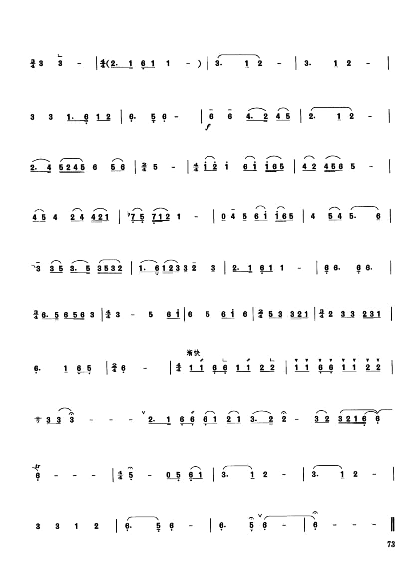 2021年中央音樂學(xué)院民樂系校考復(fù)試曲目管樂組管子-《陽關(guān)三疊》