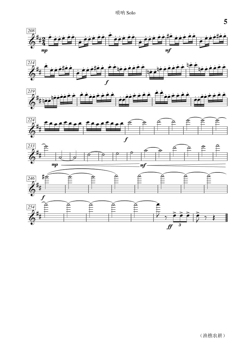 2021年中央音樂學(xué)院民樂系?？紡?fù)試曲目管樂組嗩吶-《漁樵農(nóng)耕》