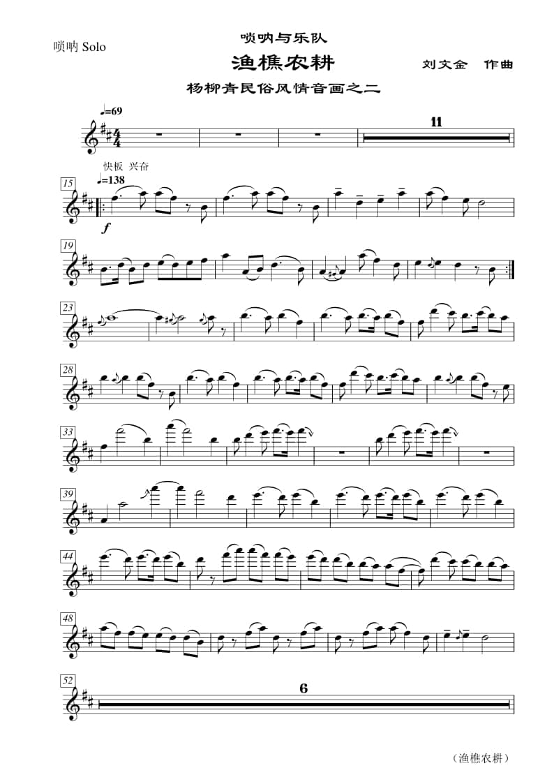 2021年中央音樂學(xué)院民樂系?？紡?fù)試曲目管樂組嗩吶-《漁樵農(nóng)耕》