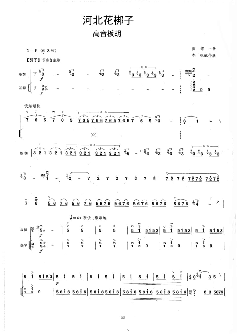 2021年中央音樂學(xué)院民樂系?？紡?fù)試曲目拉弦組板胡-《河北花梆子》