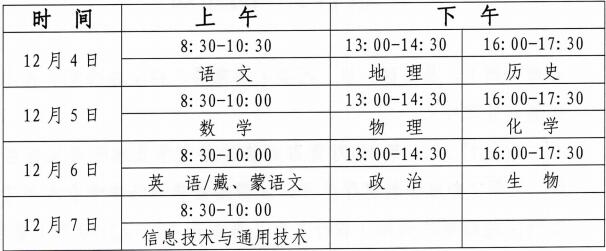 科目設(shè)置和考試時(shí)間