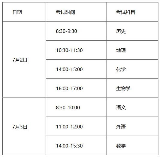 本次考試的考試時間及科目設置是什么？